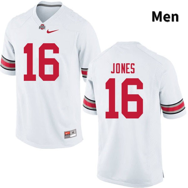 Ohio State Buckeyes Keandre Jones Men's #16 White Authentic Stitched College Football Jersey